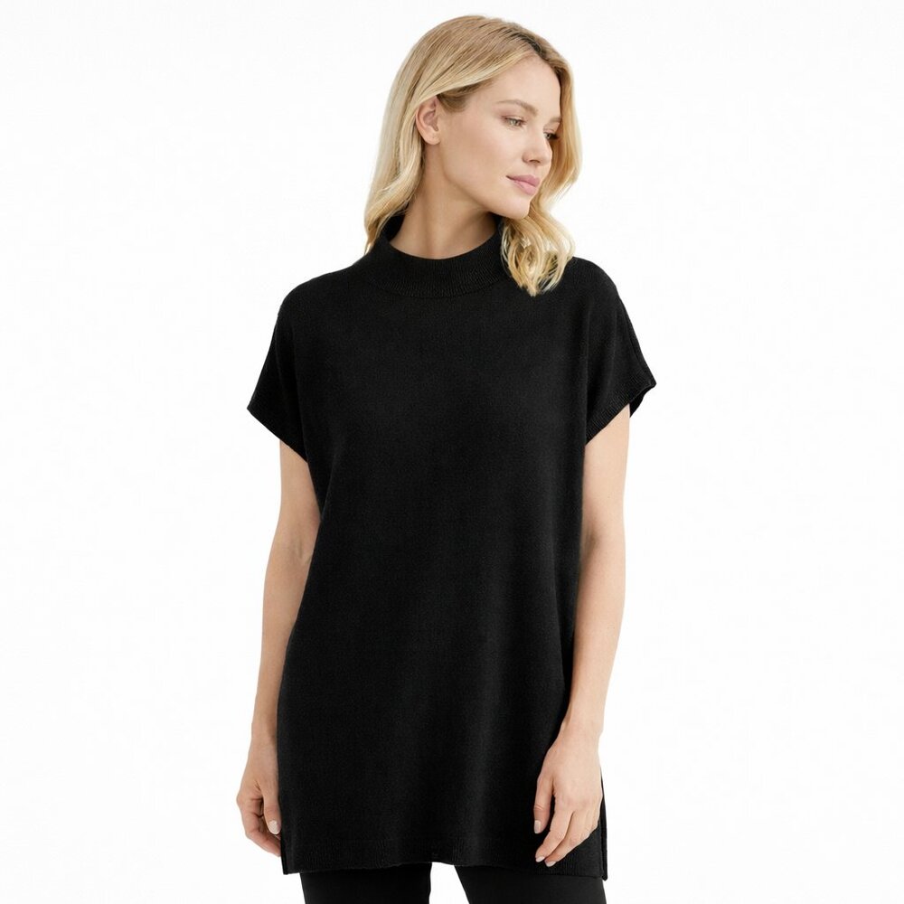 Eileen Fisher mock neck XL lagenlook designer workwear